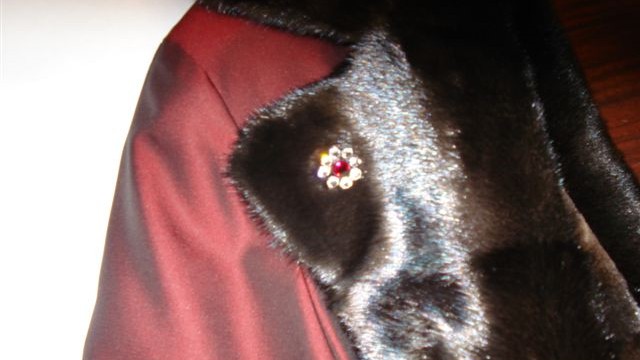 collection 4 strass flower on mink